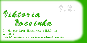 viktoria mocsinka business card